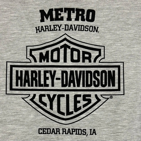 Harley-Davidson® Women's Distressed Elongated B&S Long Sleeve, Gray Size 2X - Picture 3 of 9